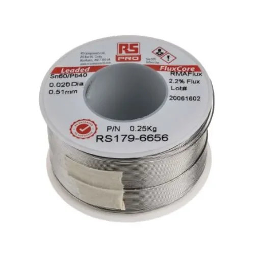 RS PRO Wire, 0.5mm Lead solder, 183°C Melting Point - 1796656 product image