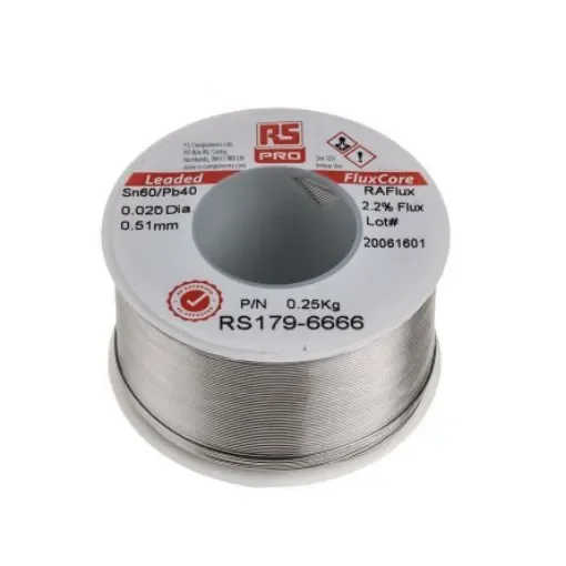 RS PRO Wire, 0.5mm Lead solder, 183°C Melting Point - 1796666 product image