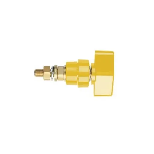 Schutzinger 4mm Yellow Terminal Post, 1kV, 100A, M8 x 0.75 Thread - POL 102 L / GE product image