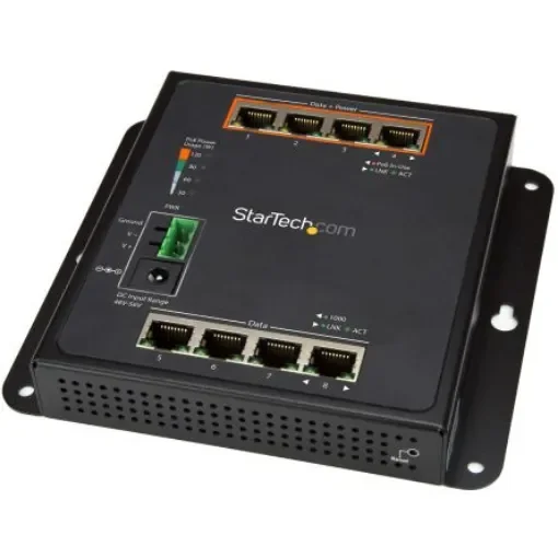 StarTech.com IES81GPOEW, Managed 8 Port Ethernet Switch With PoE M product image