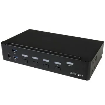 StarTech.com 4 Port USB HDMI KVM Switch, 3.5 mm Stereo 1920 x 1080 Maximum Resolution - SV431HDU3A2 product image