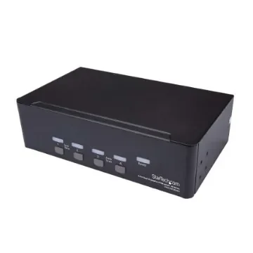 StarTech.com 4 Port Dual Monitor USB DisplayPort KVM Switch, 3.5 mm Stereo 3840 x 2160 Maximum Resolution - SV431DPDDUA2 product image