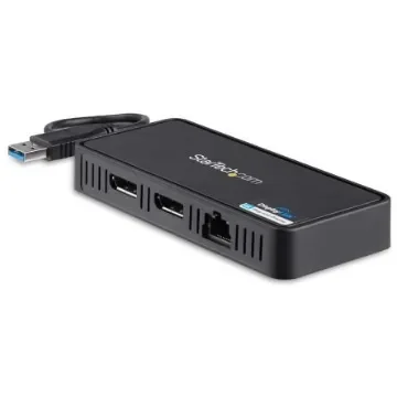 StarTech.com Dual Monitor 4K USB 3.0 Docking Station with DisplayPort - 0 x USB ports, USB A - USBA2DPGB product image