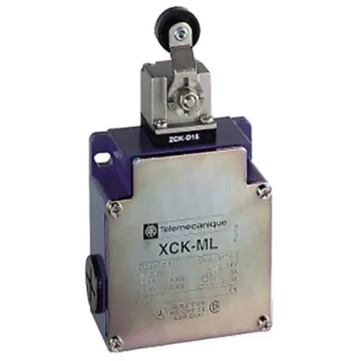 Telemecanique Sensors OsiSense XC Series Roller Lever Limit Switch, 1NC/1NO + 1NC/1NO, IP66, 4P, Metal Housing, 300V ac - XCKML115H29 product image