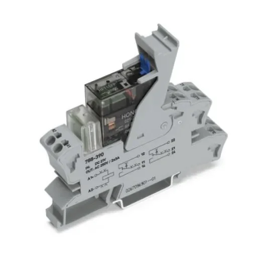 WAGO 788 Series Interface Relay, DIN Rail Mount, 24V dc Coil, DPDT, 2-Pole - 788-390 product image