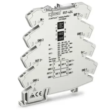 WAGO 857 Series Signal Conditioner, Current, Voltage Input, Current, Voltage Output, 24V dc Supply - 857-424 product image