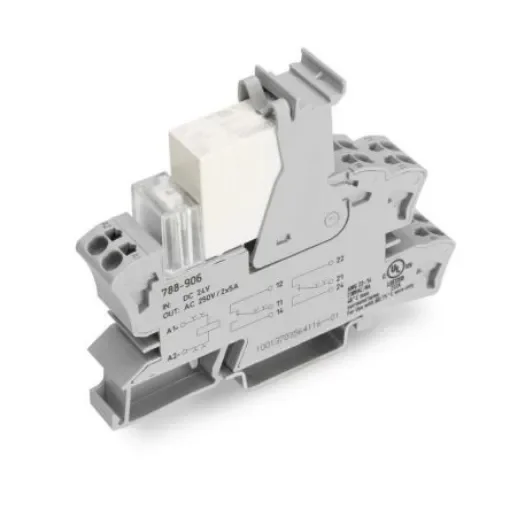 WAGO 788 Series Safety Relay, DIN Rail Mount, 24V dc Coil, 30mA Load - 788-906 product image