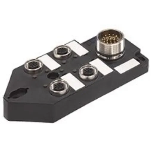 Brad from Molex 120248 Series Sensor Box, M12, 5m cable, 4 way, 4 port - 1202480004 product image