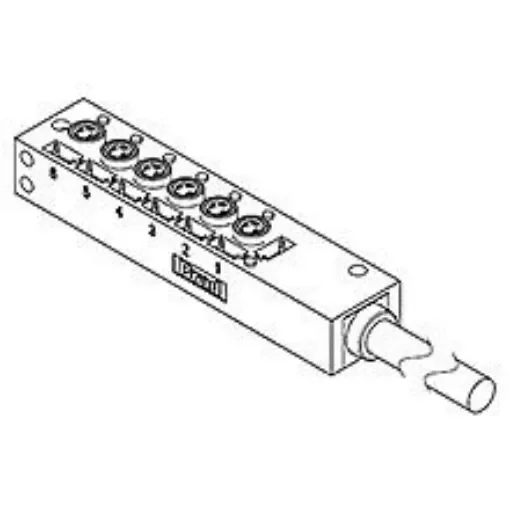 Molex 120247 Series Sensor Box, M8, 10m cable, 3 way, 6 port - 1202470041 product image