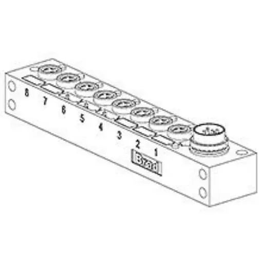 Molex 120247 Series Sensor Box, M8, 3 way, 8 port - 1202470063 product image
