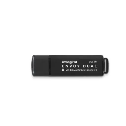 Integral Memory Crypto Envoy Dual 128 GB USB 3.0 USB Flash Drive - INFD128GENVDL3.0-197 product image