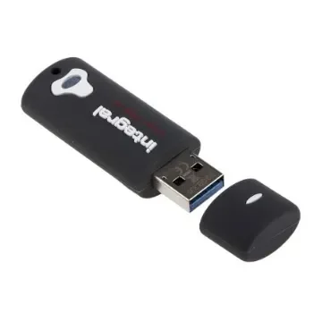 Integral Memory Crypto 64 GB USB 3.0 Hardware Encrypted Flash Drive - INFD64GCRY3.0197 product image