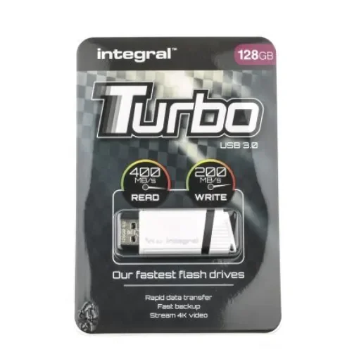 Integral Memory USB 3.1 Flash Drive 128 GB USB 3.1 USB Flash Drive - INFD128GBTURBWH3.0 product image