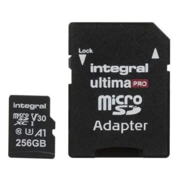 Integral Memory 256 GB MicroSDXC Micro SD Card, Class 10, UHS-1 U3 - INMSDX256G-100/90V30 product image