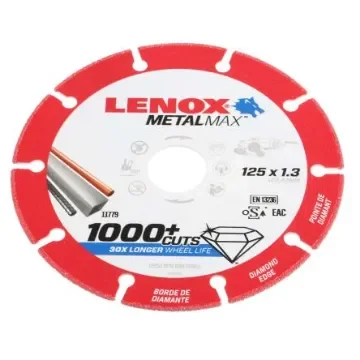 Lenox Aluminium Oxide Cutting Disc, 125mm x 1.3mm Thick, Fine Grade, P120 Grit - 2030866 product image