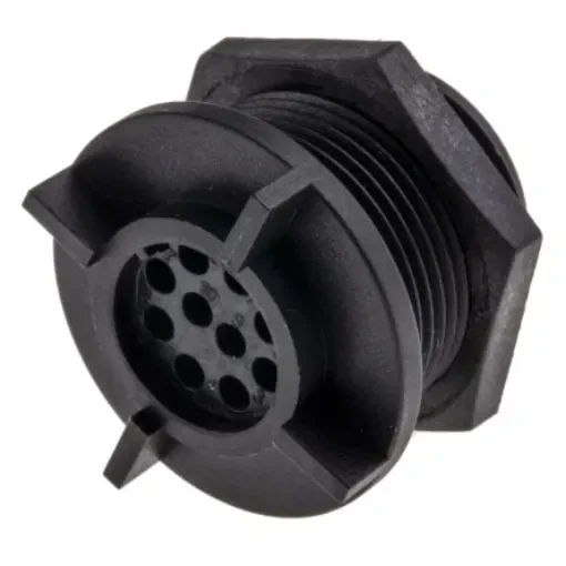 Bulgin Circular Connector, 10 Contacts, Rear Mount, Miniature Connector, Socket, Female, IP68, Buccaneer 400 Series - PX0413/10S product image