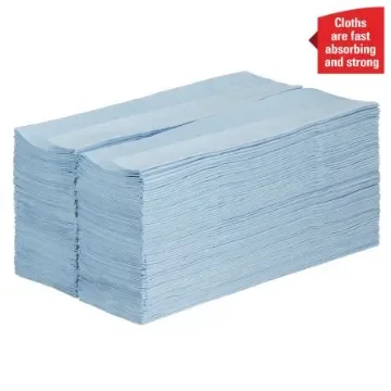 Kimberly Clark WypAll Blue Cloths for Surface Cleaning, Wet Use, Box of 200, 426 x 317mm, Single Use - 8370 product image