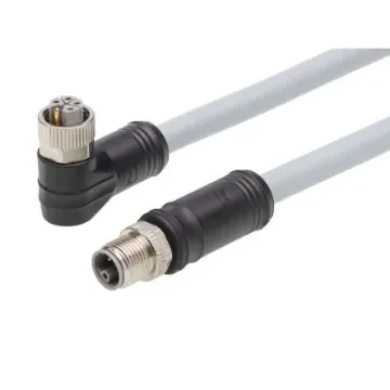 Brad from Molex Cordset, 5 Contacts, Cable Mount, M12 Connector, Plug and Socket, Female to Male, IP67, 120501 Series - 1205010212 product image