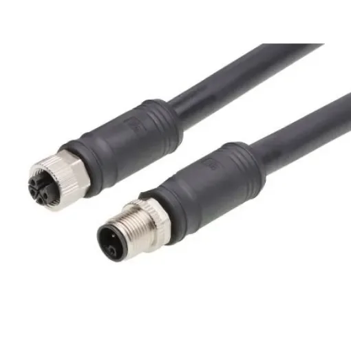 Brad from Molex Cordset, 4 Contacts, Cable Mount, M12 Connector, Plug and Socket, Female to Male, IP67, 120501 Series - 1205010237 product image