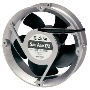 Sanyo Denki 109E Series Axial Fan, 24 V dc, DC Operation, 509.7m³/h, 31.2W, 1.3A Max, 172 (Dia.) x 51mm - 109E1724K502 product image