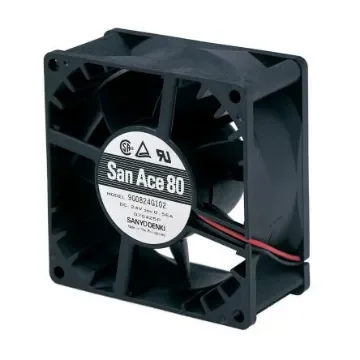 Sanyo Denki 9G Series Axial Fan, 24 V dc, DC Operation, 152.9m³/h, 13.4W, 560mA Max, 80 x 80 x 38mm - 9G0824G102 product image