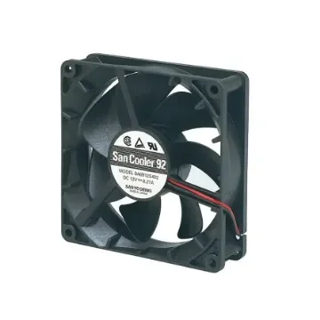 Sanyo Denki 9G Series Axial Fan, 12 V dc, DC Operation, 186.9m³/h, 13.2W, 1.1A Max, 92 x 92 x 38mm - 9G0912G102 product image