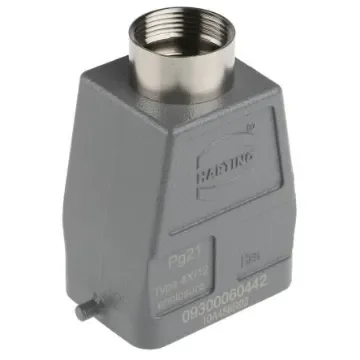 HARTING Han B Heavy Duty Power Connector Hood, PG21 Thread, Top Entry - 09300060442 product image