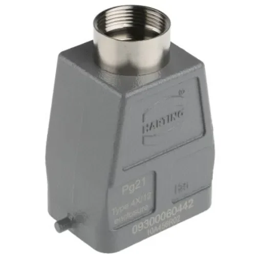HARTING Han B Heavy Duty Power Connector Hood, PG21 Thread, Top Entry - 09300060442 product image