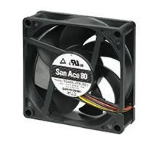 Sanyo Denki 9GA Series Axial Fan, 24 V dc, DC Operation, 124m³/h, 6.72W, 280mA Max, 80 x 80 x 25mm - 9GA0824P4J001 product image