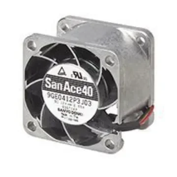 Sanyo Denki 9GE Series Axial Fan, 12 V dc, DC Operation, 26.8cfm, 10.08W, 840mA Max, 40 x 40 x 28mm - 9GE0412P3K03 product image