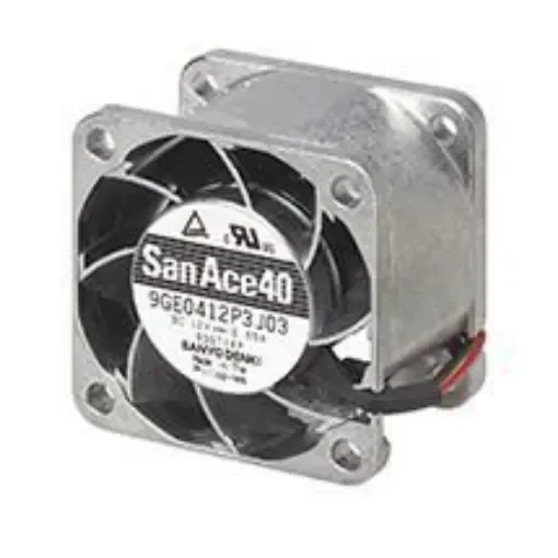 Sanyo Denki 9GE Series Axial Fan, 12 V dc, DC Operation, 26.8cfm, 10.08W, 840mA Max, 40 x 40 x 28mm - 9GE0412P3K03 product image