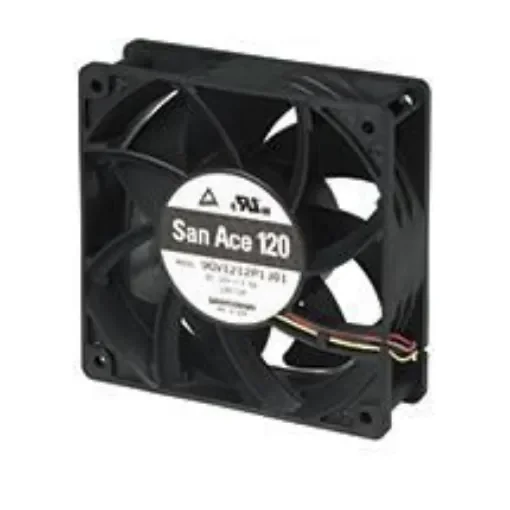 Sanyo Denki 9HV Series Axial Fan, 12 V dc, DC Operation, 380.6m³/h, 36W, 3A Max, 120 x 120 x 38mm - 9GV1212P1J01 product image
