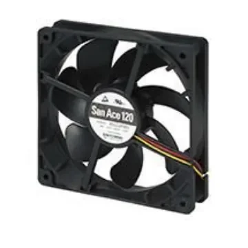 Sanyo Denki 9S Series Axial Fan, 12 V dc, DC Operation, 99.6m³/h, 1.56W, 130mA Max, 120 x 120 x 25mm - 9S1212M401 product image