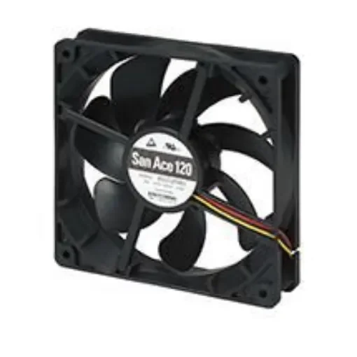 Sanyo Denki 9S Series Axial Fan, 12 V dc, DC Operation, 99.6m³/h, 1.56W, 130mA Max, 120 x 120 x 25mm - 9S1212M401 product image