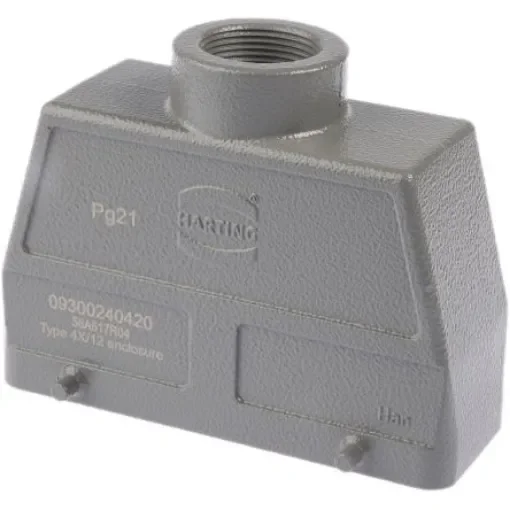 HARTING Han B Heavy Duty Power Connector Hood, PG21 Thread, Top Entry - 09300240420 product image