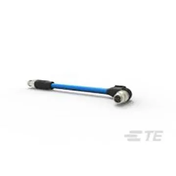 TE Connectivity Straight Male 8 way M12 to Right Angle Male 8 way M12 Sensor Actuator Cable, 5m - 2322423-9 product image