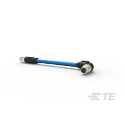 TE Connectivity Straight Male 8 way M12 to Right Angle Male 8 way M12 Sensor Actuator Cable, 5m - 2322423-9 product image