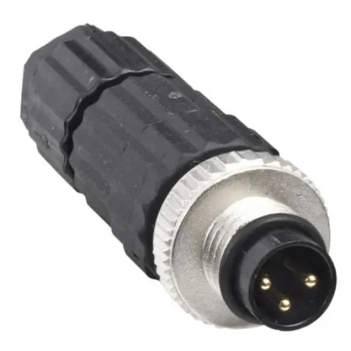 Telemecanique Sensors Circular Connector, 3 Contacts, Cable Mount, M8 Connector, Plug, Male, IP67, XZCC Series - XZCC8MDM30V product image