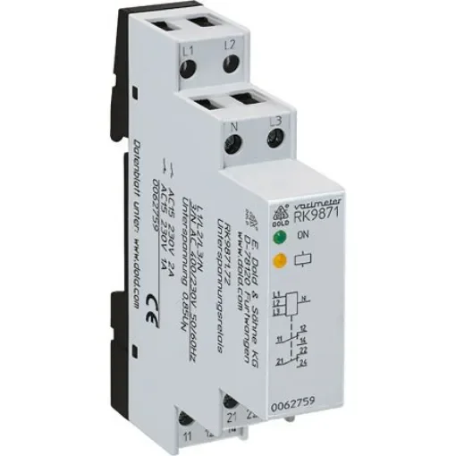 Dold Voltage Monitoring Relay, 3 Phase, DPDT, DIN Rail - RK9871.72  3/N AC400/230V 50/60Hz product image