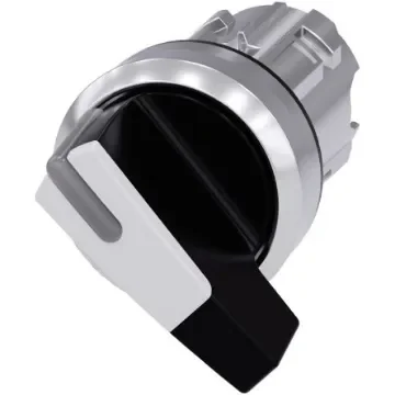Siemens SIRIUS ACT 3SU10 Series 2 Position Selector Switch Head, 22mm Cutout, Black Handle - 3SU1052-2CC60-0AA0 product image