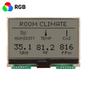 NEWHAVEN DISPLAY INTERNATIONAL NHD-C12864A1Z-FS(RGB)-FBW-HT1 Graphic LCD Graphic Display, Blue, Green, Red on, product image