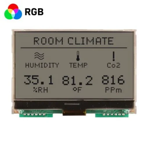 NEWHAVEN DISPLAY INTERNATIONAL NHD-C12864A1Z-FS(RGB)-FBW-HT1 Graphic LCD Graphic Display, Blue, Green, Red on, product image