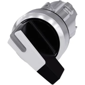 Siemens SIRIUS ACT 3SU10 Series 2 Position Selector Switch Head, 22mm Cutout, Black Handle - 3SU1052-2CF60-0AA0 product image
