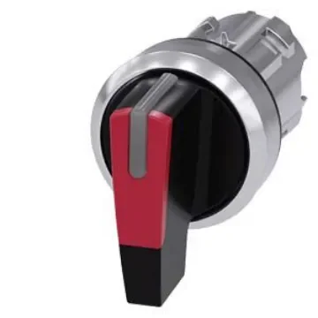 Siemens SIRIUS ACT 3SU10 Series 3 Position Selector Switch Head, 22mm Cutout, Black Handle - 3SU1052-2CL20-0AA0 product image