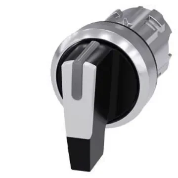 Siemens SIRIUS ACT 3SU10 Series 3 Position Selector Switch Head, 22mm Cutout, Black Handle - 3SU1052-2CL60-0AA0 product image