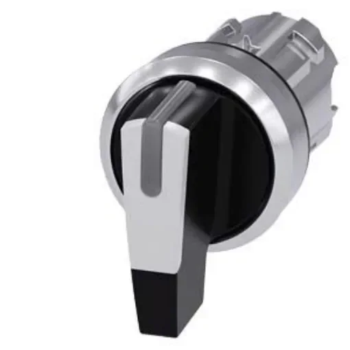 Siemens SIRIUS ACT 3SU10 Series 3 Position Selector Switch Head, 22mm Cutout, Black Handle - 3SU1052-2CL60-0AA0 product image