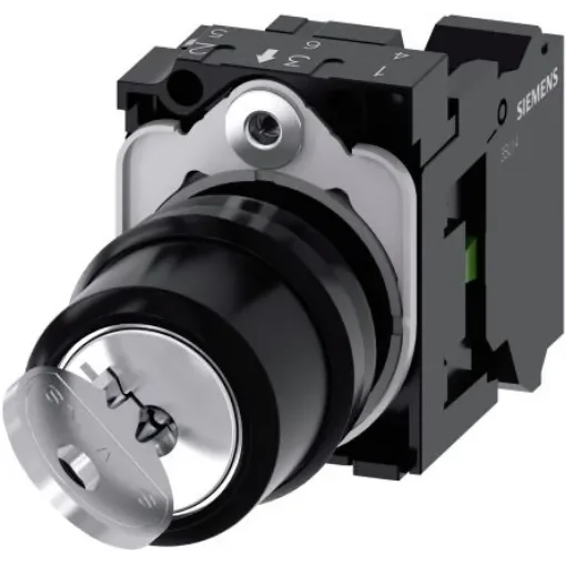 Siemens Key Switch, SPST 2-Way - 3SU1100-4BF11-3BA0 product image