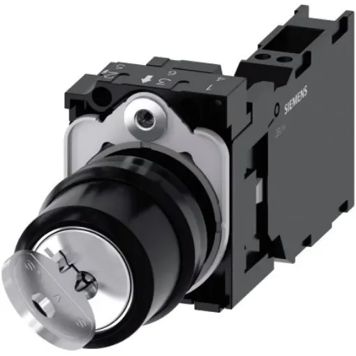 Siemens Key Switch, SPDT 2-Way - 3SU1100-4BF11-3FA0 product image