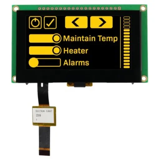 NEWHAVEN DISPLAY INTERNATIONAL 2.7in Yellow OLED Display 128 x 64pixels PCB Mount I2C, Parallel, SPI Interface - NHD-2.7-12864WDY3-CTP product image