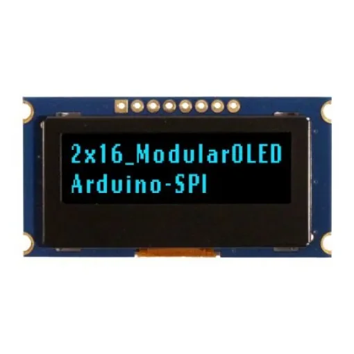 NEWHAVEN DISPLAY INTERNATIONAL 1.39in Blue Passive matrix OLED Display PCB Mount SPI Interface - NHD-0216AW-SB3 product image